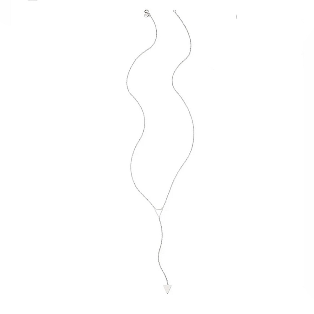 NWT Gorjana 'Mika' Lariat Silver Tone Necklace! - Picture 4 of 5